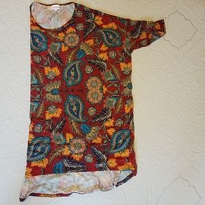 LuLaRoe Irma Tunic Paisley Floral Size Large